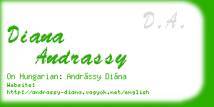 diana andrassy business card